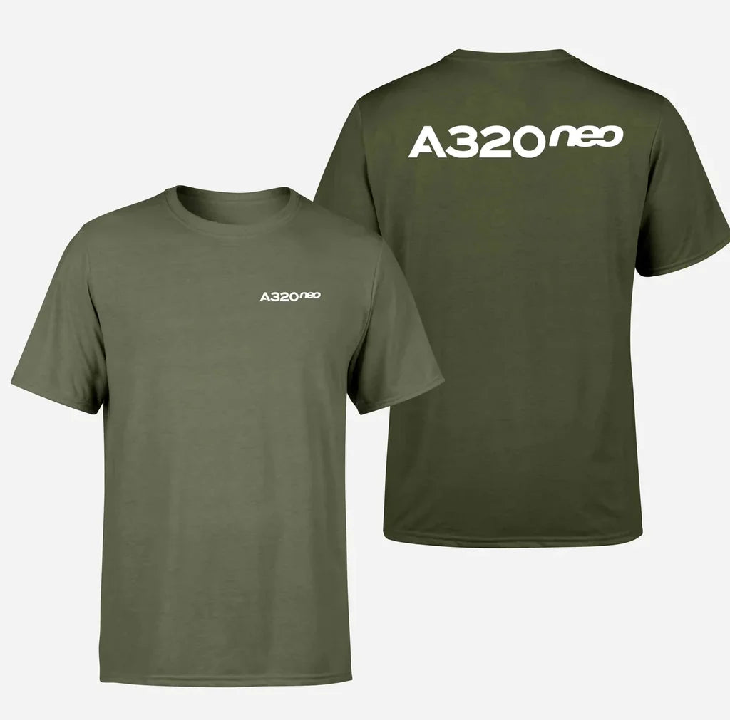 A320neo & Text Designed Double-Side T-Shirts - view 14