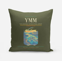 Thumbnail for Fort McMurray International Airport (YMM) design on green army pillow