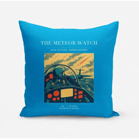 Thumbnail for VINTAGE G4212 - The Meteor Watch - Designed Pillows design on turquoise