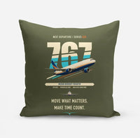 Thumbnail for Boeing 767-300F design on green army pillow