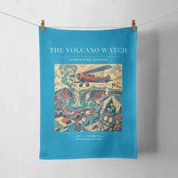 Thumbnail for VINTAGE G4042 - The Volcano Watch - Designed Towels design on turquoise