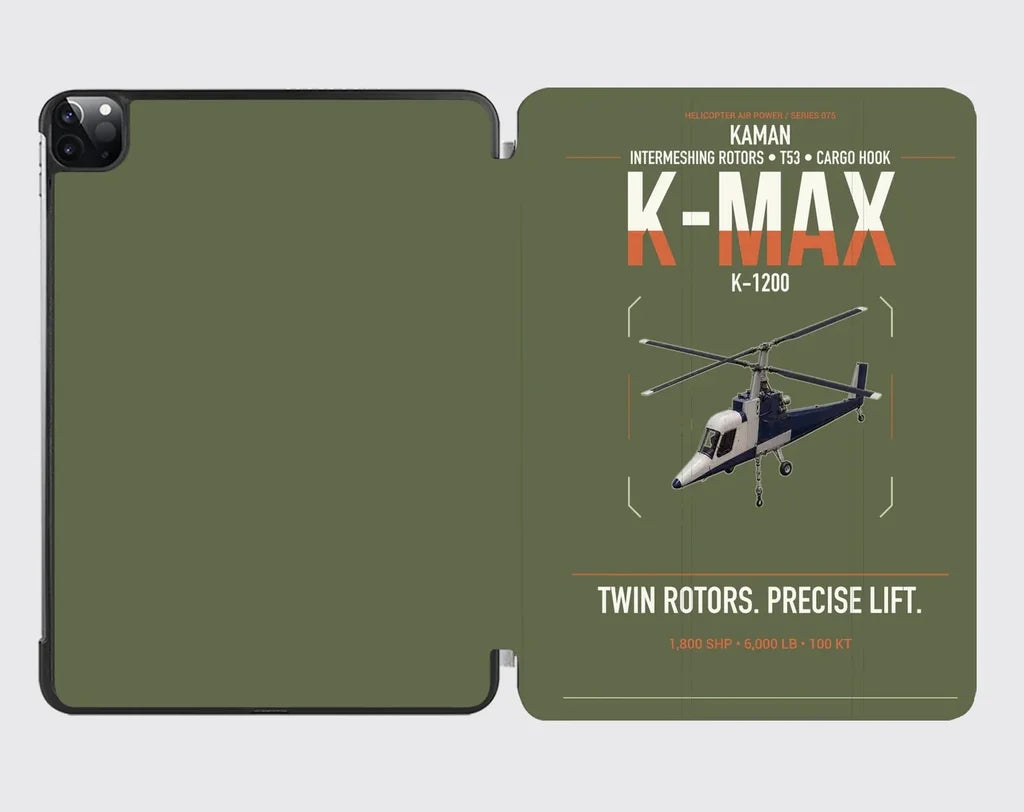 Kaman K-1200 K-MAX design on green army ipad tablet case