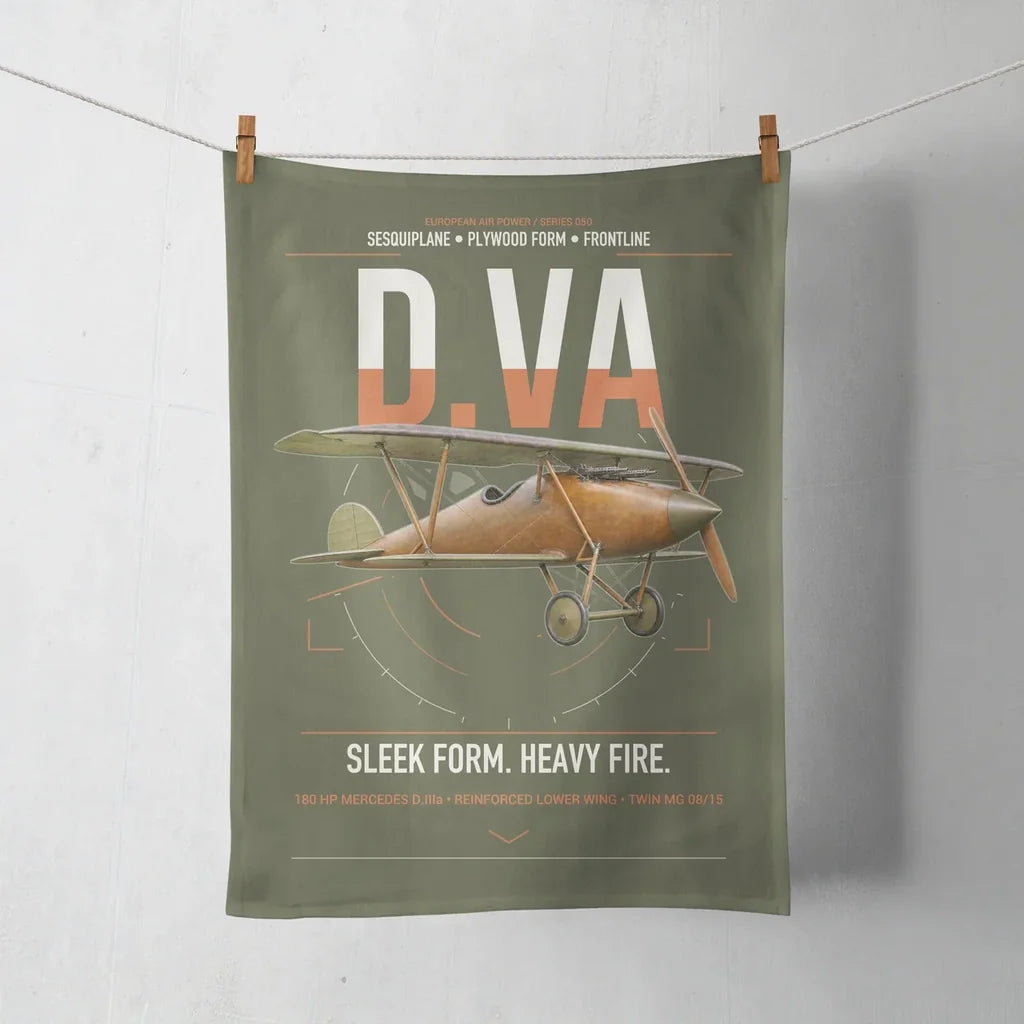 Albatros D.Va design on green army towel