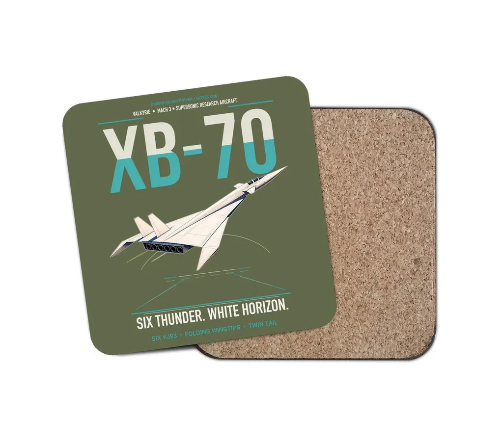 XB-70A Valkyrie design on green army 1 piece coaster