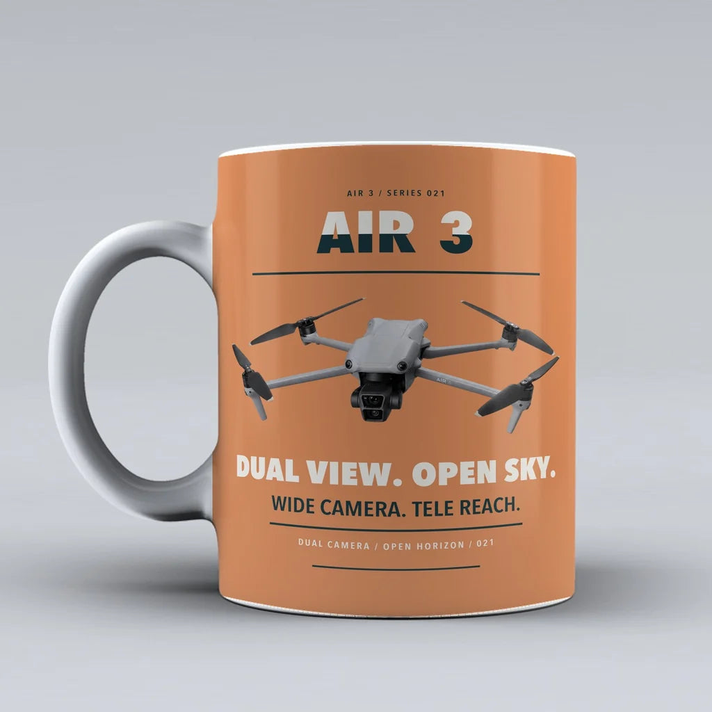 Air 3 Mug design on orange dji