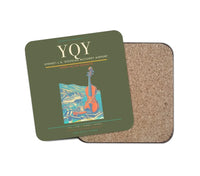 Thumbnail for Sydney–J.A. Douglas McCurdy Airport (YQY) design on green army 1 piece coaster