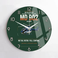 Thumbnail for MD Helicopters MD 902 Explorer design on dark green no frame wall clock