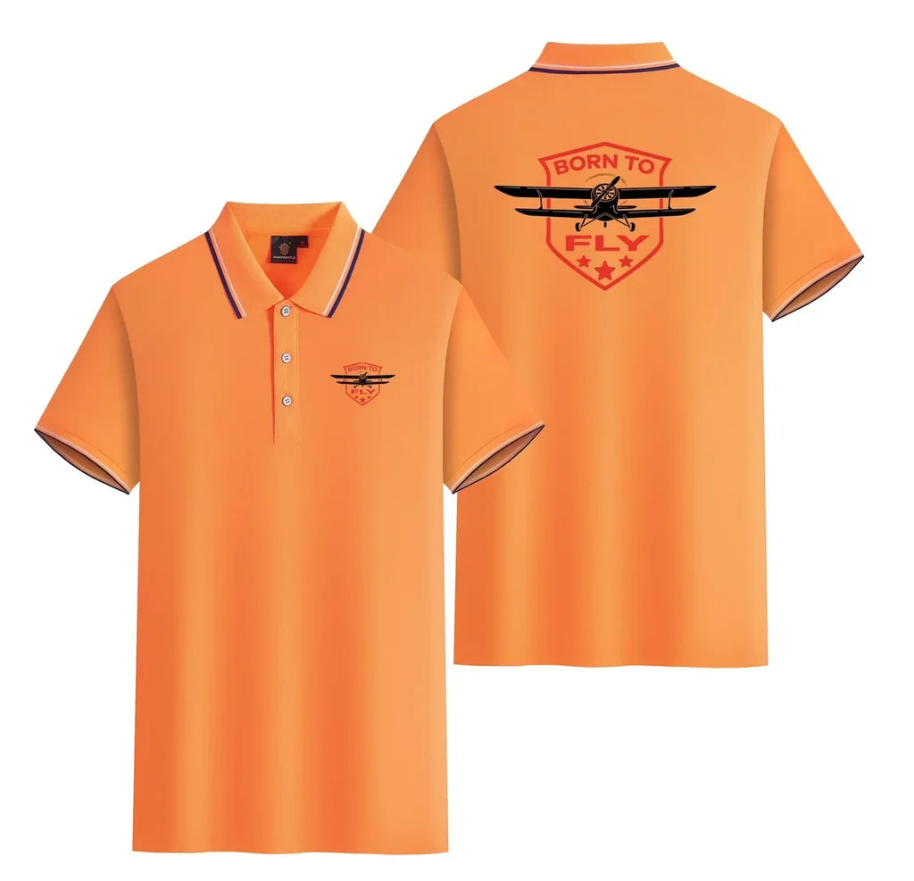 Customisable Born to Fly Polo Shirt - view 14