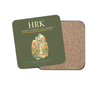 Thumbnail for Kharkiv International Airport (HRK) design on green army 1 piece coaster