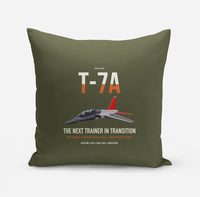Thumbnail for T-7A Red Hawk design on green army pillow