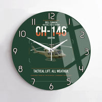 Thumbnail for Bell Canada CH-146 Griffon design on dark green no frame wall clock