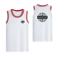 Thumbnail for %100 Original Aviator Designed Basketball Style Sports Tank Tops - view 14