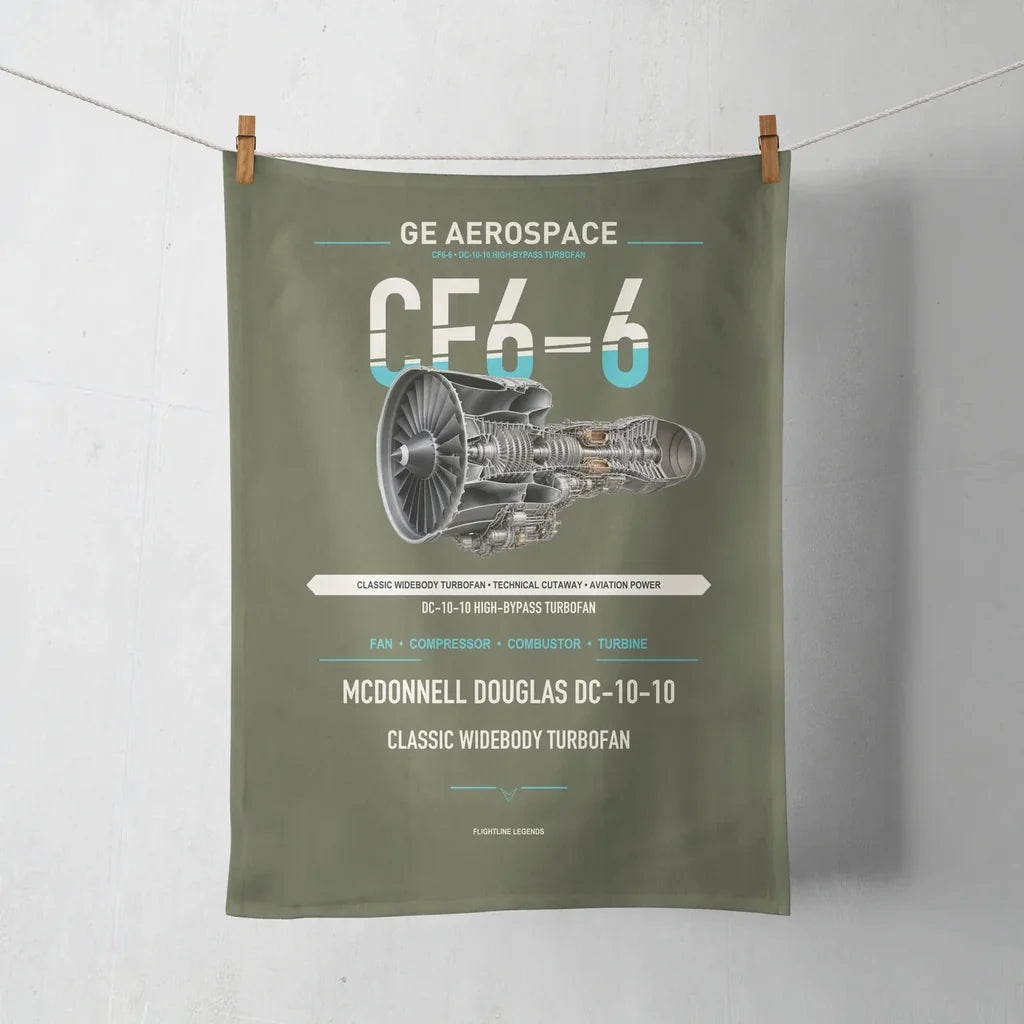 CF6-6 design on green army towel