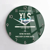 Thumbnail for Cessna Citation XLS design on dark green no frame wall clock