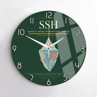 Thumbnail for Sharm El Sheikh International Airport (SSH) design on dark green no frame wall clock