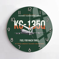 Thumbnail for KC-135Q Blackbird Tanker design on dark green no frame wall clock