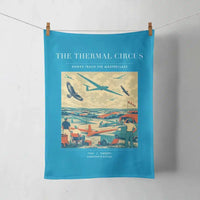 Thumbnail for VINTAGE G4474 - The Thermal Circus - Designed Towels design on turquoise