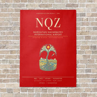 Thumbnail for Nursultan Nazarbayev International Airport Astana NQZ - Canvas Framed - Red