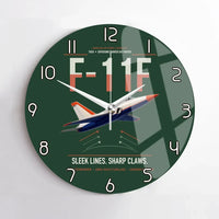 Thumbnail for F-11F Tiger design on dark green no frame wall clock
