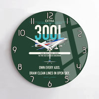 Thumbnail for Extra 300L design on dark green no frame wall clock