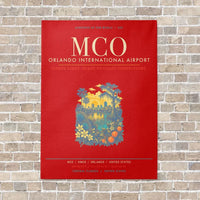 Thumbnail for Orlando International Airport MCO - Canvas Framed - Red