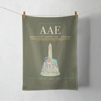 Thumbnail for Rabah Bitat Airport (AAE) design on green army towel