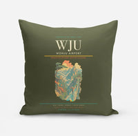 Thumbnail for Wonju Airport (WJU) design on green army pillow