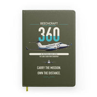 Thumbnail for Beechcraft King Air 360 design on green army notebook
