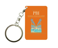 Thumbnail for Palm Beach International Airport (PBI) design on orange key chain