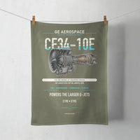 Thumbnail for CF34-10E design on green army towel