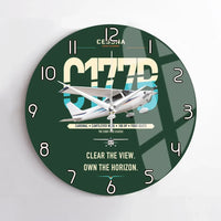 Thumbnail for Cessna 177B Cardinal design on dark green no frame wall clock