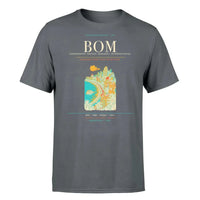 Thumbnail for Mumbai Airport (BOM) T-Shirt single-side front print in Gray | mumbai-bom-airport-double-side-t-shirt