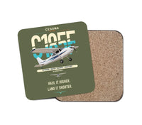 Thumbnail for Cessna A185F Skywagon design on green army 1 piece coaster