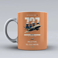 Thumbnail for Boeing 737 MAX 7 double-side print on orange ceramic mug