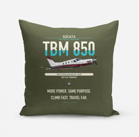 Thumbnail for Socata TBM 850 design on green army pillow