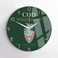 Thumbnail for Yellowstone Regional Airport (COD) design on dark green no frame wall clock