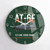 Thumbnail for AT-6E Wolverine Light Attack design on dark green no frame wall clock