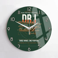 Thumbnail for Fokker Dr.I design on dark green no frame wall clock