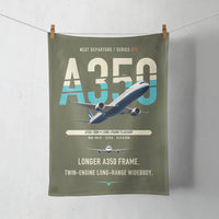 Thumbnail for Airbus A350-1000 design on green army towel