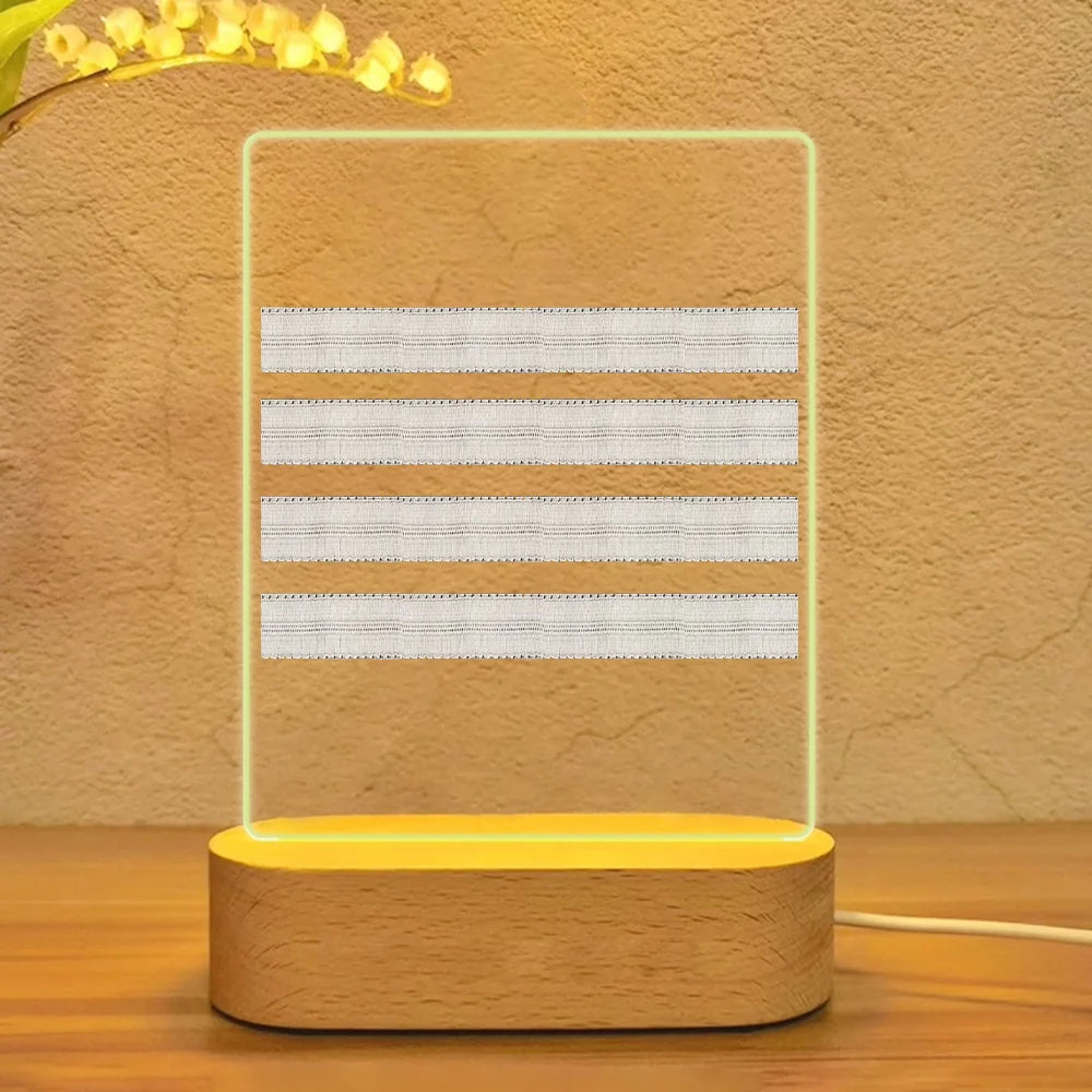 Pilot Epaulettes (Silver) 4 Lines Designed Night Lamp - view 14