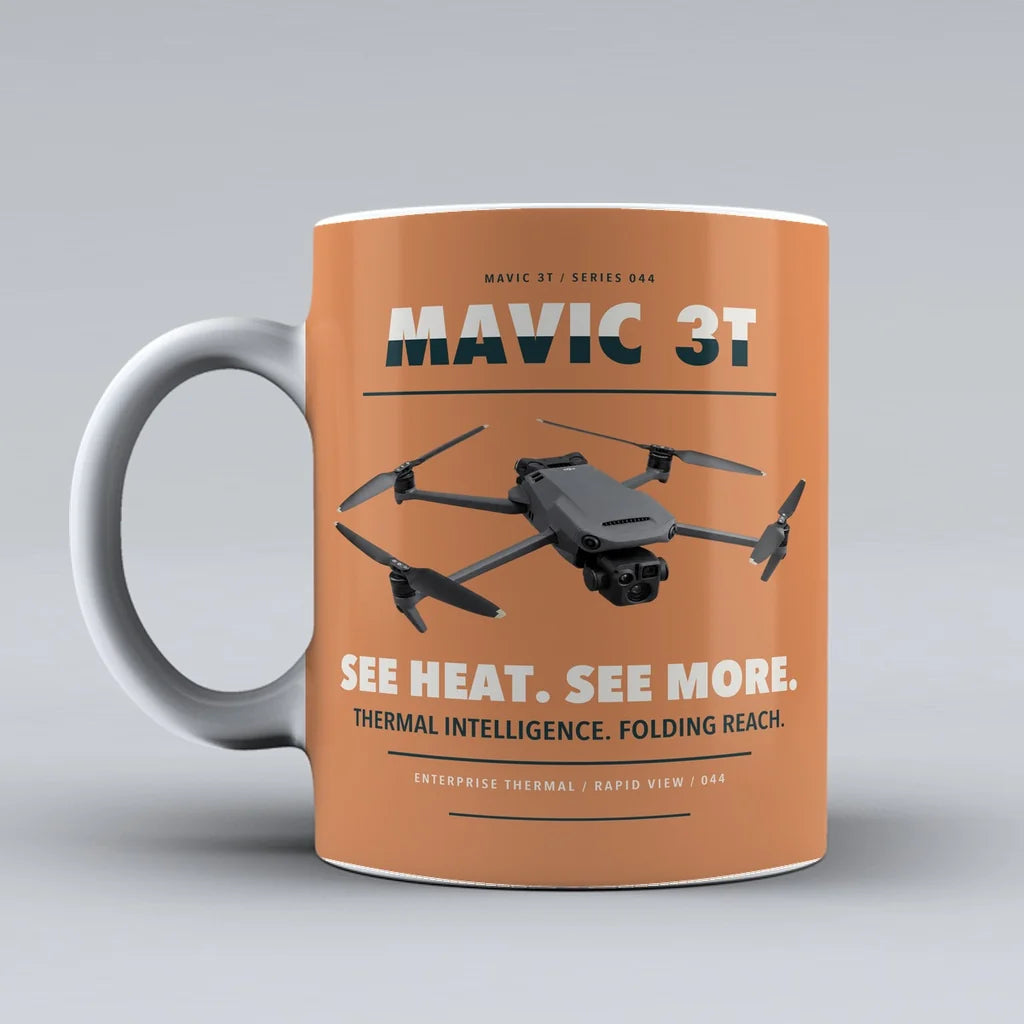 Mavic 3 Thermal Mug design on orange dji