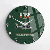 Thumbnail for Airbus H155 EC155 B1 design on dark green no frame wall clock