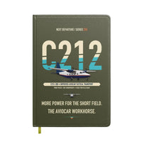 Thumbnail for CASA C-212-200 Aviocar design on green army notebook