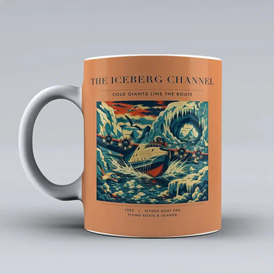 VINTAGE G4276 - The Iceberg Channel - Ceramic Mug design on orange