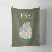 Thumbnail for Pamplona Airport (PNA) design on green army towel