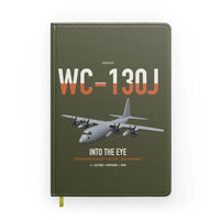 Thumbnail for WC-130J Hurricane Hunter design on green army notebook
