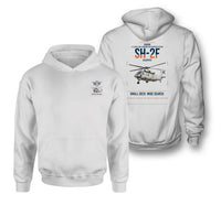 Thumbnail for Kaman SH-2F Seasprite design on white double-side hoodie, double-side print