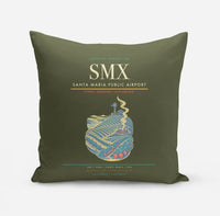 Thumbnail for Santa Maria Public Airport (SMX) design on green army pillow