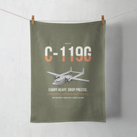 Thumbnail for C-119G Flying Boxcar design on green army towel