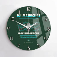 Thumbnail for DJI Matrice 4T design on dark green no frame wall clock
